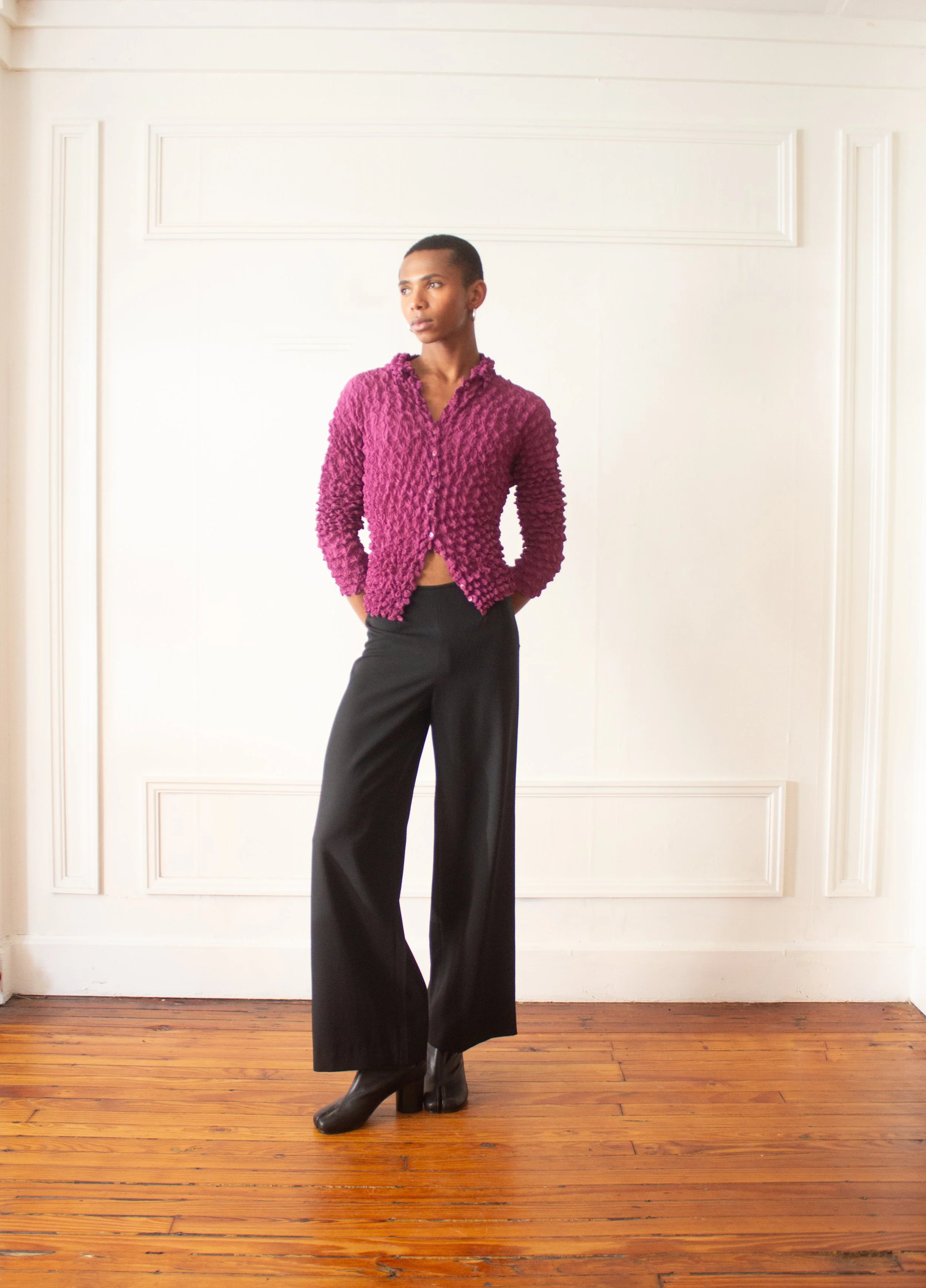 1990s Jean Paul Gaultier Femme Black Crepe Trousers — Wayward